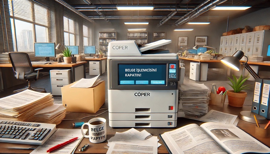Fotokopi Makinesi Belge İşlemcisini Kapatın